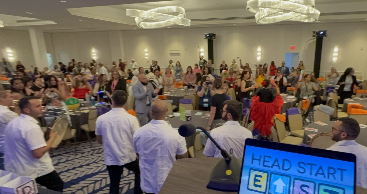 Live Plena musicians performing for attendees at the inaugural Head Start East Annual Conference